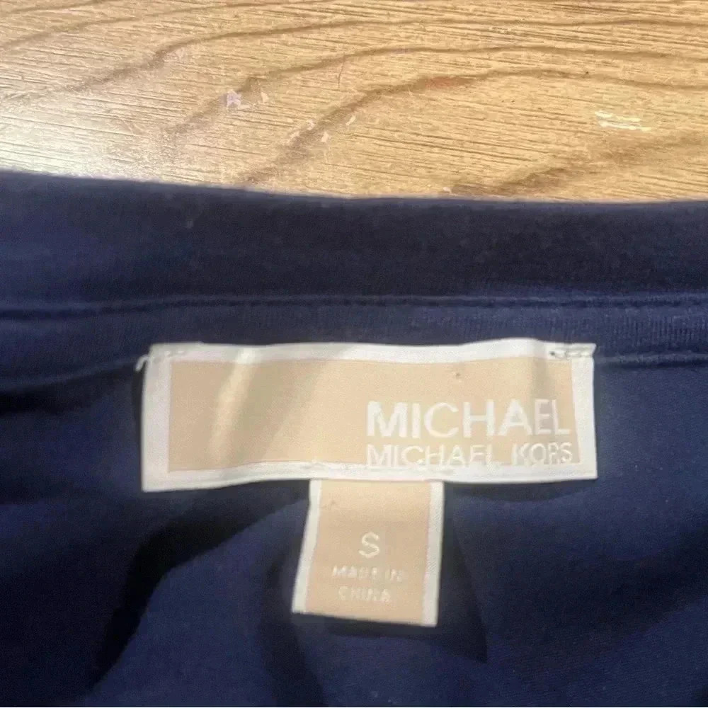 Michael Kors navy blue top - Picture 2 of 2